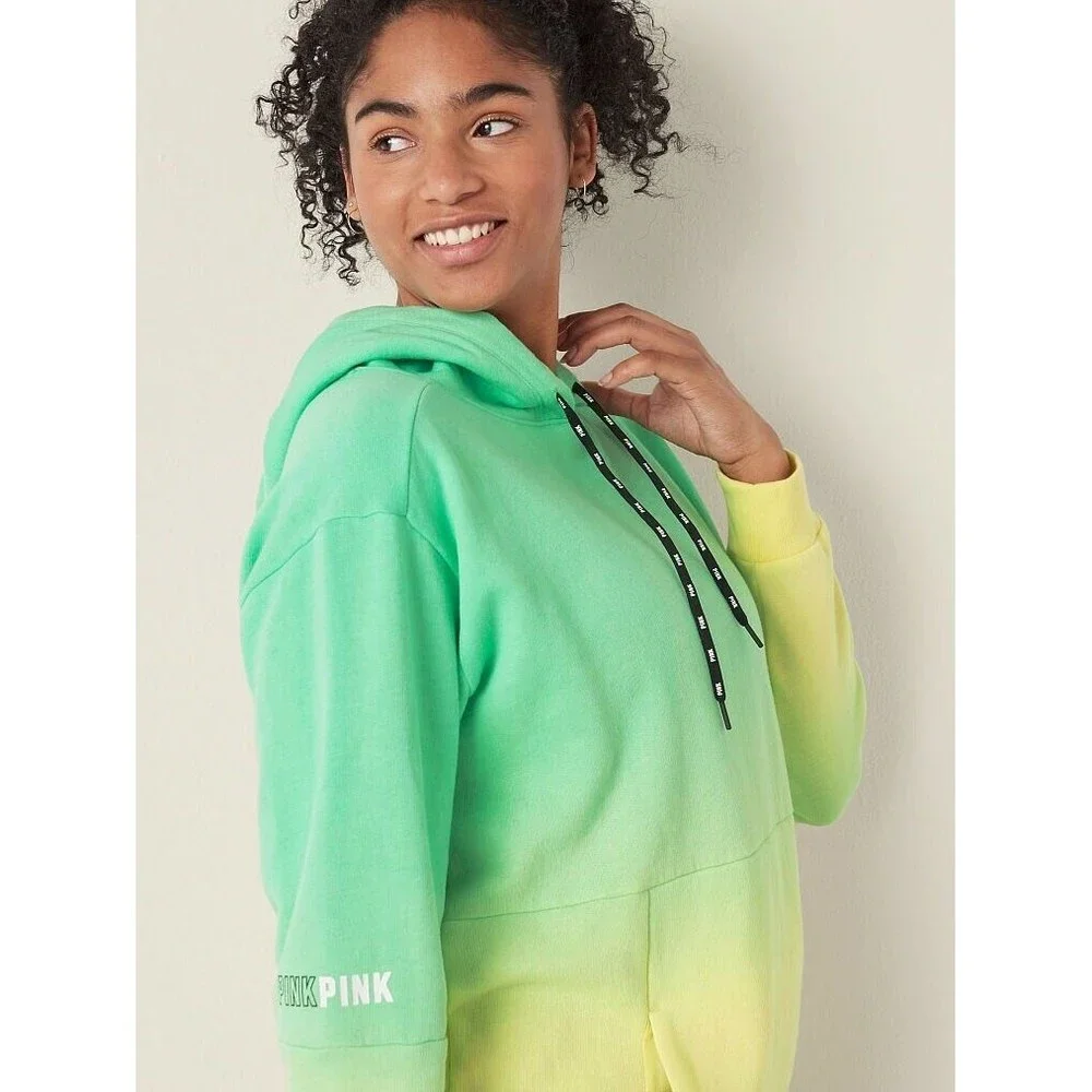 Vs Victorias Secret Pink Active Fleece Pullover Hoodie Sweater Top XS